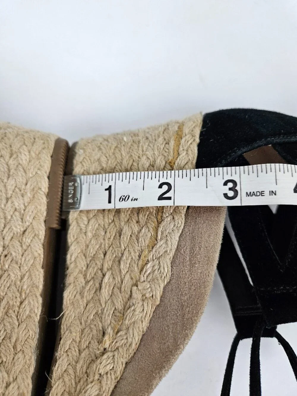 Vionic Calypso Black Suede Strappy Comfort Espadrille Wedge 10
